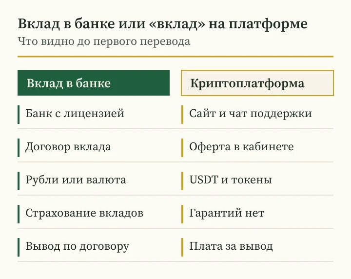 Андрей Сараненко скам со «вкладом» в криптовалюте: сравнение с банковским вкладом